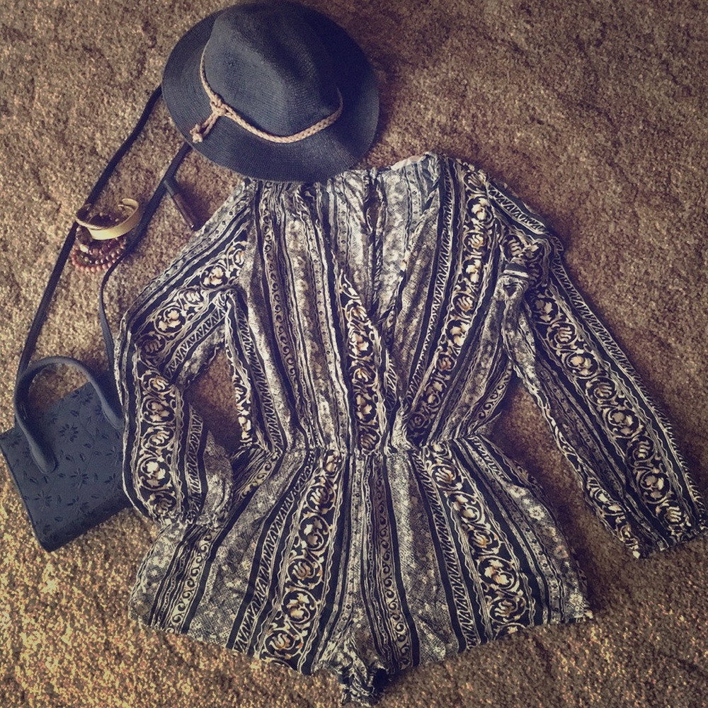 Honey Punch V Plunge Romper